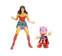 DC x Sonic - Amy como Mujer Maravilla & Mujer Maravilla, Multipack de Figuras de acción