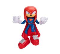 DC x Sonic - Knuckles como Superman 13 cm, Figura de acción, Licencia Oficial Jakks Pacific, Alta articulación y diseño detallado, Packaging para coleccionistas