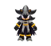 DC x Sonic - Shadow como Batman 6 cm, Figura de acción, Licencia Oficial Jakks Pacific, Alta articulación y diseño detallado, Packaging coleccionista