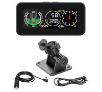 DC10-30V GPS Inclinometro Digital Coche - MOTOCOCHE Clinometro Vehículos Multifunción Velocímetro Digital con Visualización de Coordenadas para Vehículos Todoterreno