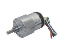 DC12V para motor de engranajes JGB37 520 con codificador, motor de reducción de velocidad con salida de fase AB para funcionamiento reversible y manejo de carga (111 RPM)