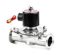 DC24V AC220V DN15/20/25/32/40/50 3.8 cm 5.1 cm 6.3 cm Tri Clamp SUS304 Solenoide de acero inoxidable Homebrew (Dn15ac220v, pulido-SUS304)