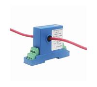 DC24V Sensor de corriente de bucle abierto CA DC 50A 100A entrada 0-10V 4-20mA convertidor de señal analógica Transmisor de corriente Transductor de CA de agujero dividido (0-20 mA de salida, agujero