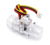 DC3.5-24V Interruptor de sensor de agua G1/2 pulgadas medidor de efecto Hall medidor de fluidos interruptor de control de agua carcasa transparente