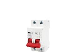 DC500V-2P Solar DC Circuit Breaker 1-63A Mini Switch, 6kA Interrupt, DIN Rail Mount, PV Battery Fuse Disconnect for Panel Controller(50A)