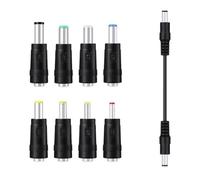 DC5521 - Cable de alimentación de 5,5 x 2,1 mm con 8 conectores de hasta 3 A de corriente para router, luz LED, ventilador, portátil, con múltiples conectores