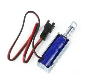DC6V 12V 24V para mini válvula solenoide Push Pull Juego de 2 para mecanismo de bloqueo de máquina expendedora y sistemas de gabinete inteligente (DC12V-2A)