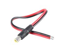 DC7909 - Cable de alimentación de 8 mm hembra/macho a cable desnudo, extremo abierto, 14 AWG, 7,9 x 0,9 mm, adaptador de cilindro para celda solar