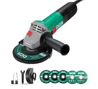 DCA Amoladora Angular 860W 125 mm, 11.800 rpm, Cuerpo Ultra Fino (Circunferencia 178 mm), Carcasa de Engranajes Compacta, 1,6 kg Ligera Radial para Corte y Lijado