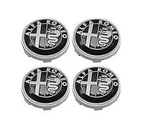 DCAJHSD 4pcs Coche Tapas Centrales De Llanta para Alfa Romeo Mito 147 156 159 166 50mm,Impermeable Prueba Polvo Tapacubos Llantas Centrales Auto Decorativa Accesorios