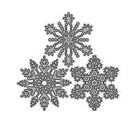 Dcaknri 3 piezas de copos de nieve de Navidad, troquelados de metal, exquisitos álbumes de recortes, plantillas de grabado en relieve, tarjetas de Navidad, suministros para hacer tarjetas de Navidad