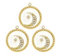 Dcaknri 3 Piezas Práctico Accesorio Colgante De Girasoles Acero Resistente para Mujeres con Carta Tarot Esmaltada Lunas Estrella Accesorios