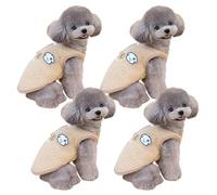 Dcaknri 4lots - Chalecos de forro polar suave para perro, piel suave, cómodos, sensibles al desgaste, para mascotas, invierno, actividades al aire libre, chalecos cálidos para perros