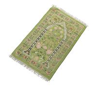 Dcaknri Alfombra Musulmana Manta Alfombras De Oración con Borlas Estera Islámica 70x110cm Alfombra para Arrodillarse con Patrón Flores Alfombras Portátiles para Regazo Estera Oración