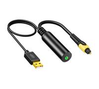 Dcaknri Analog To Digital Sound Adapter 3.5mm To SPDIF Converter For Output 3.5mm USB To Cable Digital Optical Sound