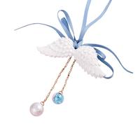 Dcaknri Artistic Angelic Wing - Accesorios decorativos para coche, resistente a la intemperie, textura de yeso, 7 x 6 x 3 cm, tamaño pequeño, adorno decorativo para el interior del coche