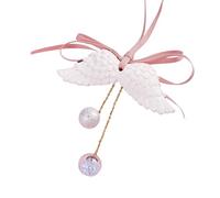 Dcaknri Artistic Angelic Wing - Accesorios decorativos para coche, resistente a la intemperie, textura de yeso, 7 x 6 x 3 cm, tamaño pequeño, adorno decorativo para el interior del coche