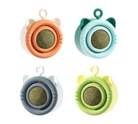 Dcaknri Bola de masticar reversible para colgar en la pared, juguete para gatos con bola de menta para mejorar el apetito de juego y la salud de los dientes, juguete lavable