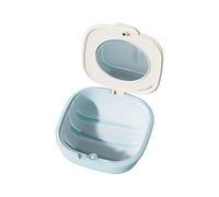 Dcaknri Caja de retención portátil delgada para alineadores transparentes, tapa segura, caja de almacenamiento de viaje con diseño desmontable, caja de alineación invisible sellada