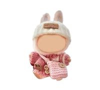 Dcaknri Conjunto De Ropa para Muñecas 3 Piezas Muñecas Colgantes 17cm con Suéter Tejido Sombrero Y Bolsa Niños Accesorios Vestir