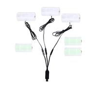 Dcaknri Convertidor eléctrico de batería 1 a 3D a USB de repuesto -4 celdas .5V 3V 4.5V 6V para calentador de agua, linterna, cable de celda