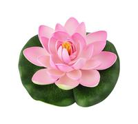 Dcaknri Flores de loto artificiales con nenúfares, hermosas flores de loto flotantes realistas para jardín y estanque