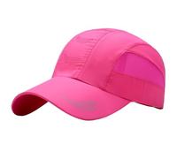 Dcaknri Gorra de béisbol unisex para adultos, de secado rápido, de malla transpirable, para acampar al aire libre, escalada de montaña, gorra de béisbol transpirable para deportes, Rosa Roja, Talla