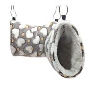 Dcaknri Hamaca colgante para animales pequeños, cama cálida, túnel suave, accesorio para cobayas, hámster, chinchilla, cama pequeña para mascotas