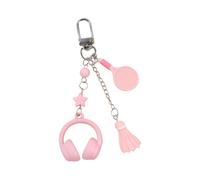 Dcaknri Innovador llavero de bádminton con auriculares para fanáticos de los deportes de música, B, Talla única