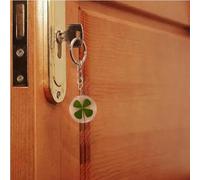 Dcaknri Llavero Con Estilo Tréboles De Hojas Llavero Con Dije Colgante Para Teléfono De Mochila Elegante Accesorio Bolso Mujer Niña Acrílico