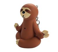 Dcaknri Llavero con linterna portátil, ABS de dibujos animados de búho, construido para visibilidad nocturna, llavero ABS con función decorativa