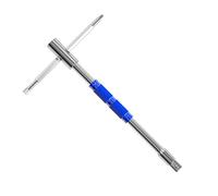 Dcaknri Palancas deslizantes de barra en T, llaves intercambiables de 3 cabezales, diseño de bola antideslizante, construcción de acero de alto carbono, carracas en T giratorias profesionales