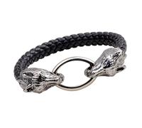 Dcaknri Pulsera De Metal con Diseños Lobo Contemporáneos Cierres Reforzados Accesorio Joyería Cómodo Durante Todo Día Pulsera Lobo Elegante