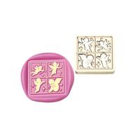 Dcaknri Sello de mariposa encerado con cabeza de latón, sellado temático de invierno para tarjetas de invitación, álbumes de recortes, decoración de cabeza de latón, sello de cera con temática de