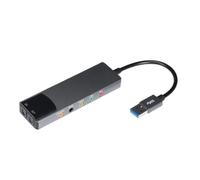 Dcaknri Tarjeta de sonido externa USB con SPDIF digital para sistemas envolventes 5.1, cuerpo de aluminio, interfaces de sonido digital SPDIF