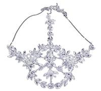 Dcaknri Tocado Punk Brillante Accesorios De Brujería Disfraz Tocado para Fiesta Joyería Elegante Y Exquisita Cubierta Facial con Purpurina En Forma Floral