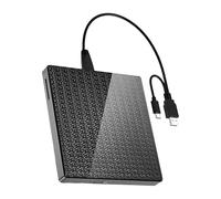 Dcaknri Unidad portátil con hub USB 3.0 y lector TF, funda de alta velocidad a prueba de golpes para sistemas informáticos de doble puerto USB C unidad externa