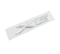 DCALU Logo DE Chrome 3D Chrome Letra de Cola de Plata For BMW X1 X3 X5 X6 E83 F25 GT Estilización de Accesorios Cartas de Emblema (Color Name : X6-Silver)