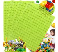 dcas 4 Piezas Juguete Placa Base Clásica, Placas Base De Bloques De Construcción Compatibles, Juguete Placa Base Clásica Niño, Juguete Placas Base Verdes, Base Apilable Para Construir (10x7,5Pulgadas)