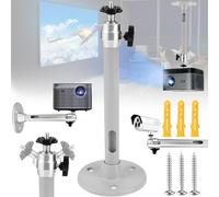 dcas Soporte De Techo para Proyector De Aleación Aluminio, 1/4 Hilo Soporte para Proyector De Techo Soporte, 360 ° Ajustable Soporte De Proyector Techo, 21.5cm Soporte Mini Soporte Techo (Carga 5Kg)