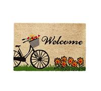 Dcasa Felpudo de Fibra Coco con Antideslizante para la Entrada 60x40 cm - Naranja - 40 x 60 cm