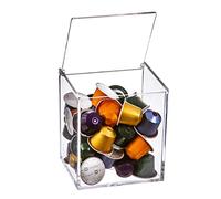 Dcasa - Portacapsulas metacrilato para capsulas nespresso o dolcegusto, Capacidad para 13 cápsulas Dolce Gusto o 40 cápsulas Nespresso