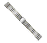 Dcasmo group Correa Reloj de Acero Inoxidable Puntos dorados 18mm para Hombre Compatible con Cartier New Old Stock 1960 1970 - Pulsera Original Vintage Metalizada - Strap Bracelet Retro