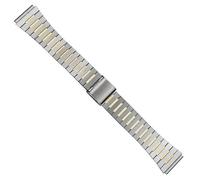 Dcasmo group Correa Reloj de Acero Inoxidable Rayas Doradas para Hombre 18mm Compatible con Cartier Omega Tissot New Old Stock 1970 - Pulsera Vintage Original Metalizada - Strap Bracelet Retro