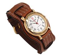Dcasmo group Reloj Militar Mecanico y Antimagnetico con Sudadera Militar Marron New Old Stock 1980 - Relojeria Antigua Tradicional - Hebilla de Acero Inoxidable