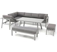 dcb garden Conjunto de comedor de jardín 9 plazas de aluminio