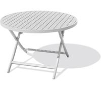 dcb garden Mesa de jardín redonda plegable de aluminio