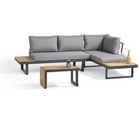 dcb garden Salón de jardín 4 pl de madera de acacia y aluminio