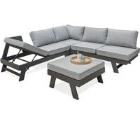 dcb garden Salón de jardín de esquina 5/6 plazas de aluminio