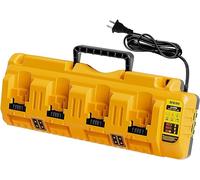 DCB104 Recambio para Cargador de Batería Dewalt, Carga Simultánea para Batería de 12V y 20V MAX, Compatible con DCB124 DCB126 DCB200 DCB205 DCB206